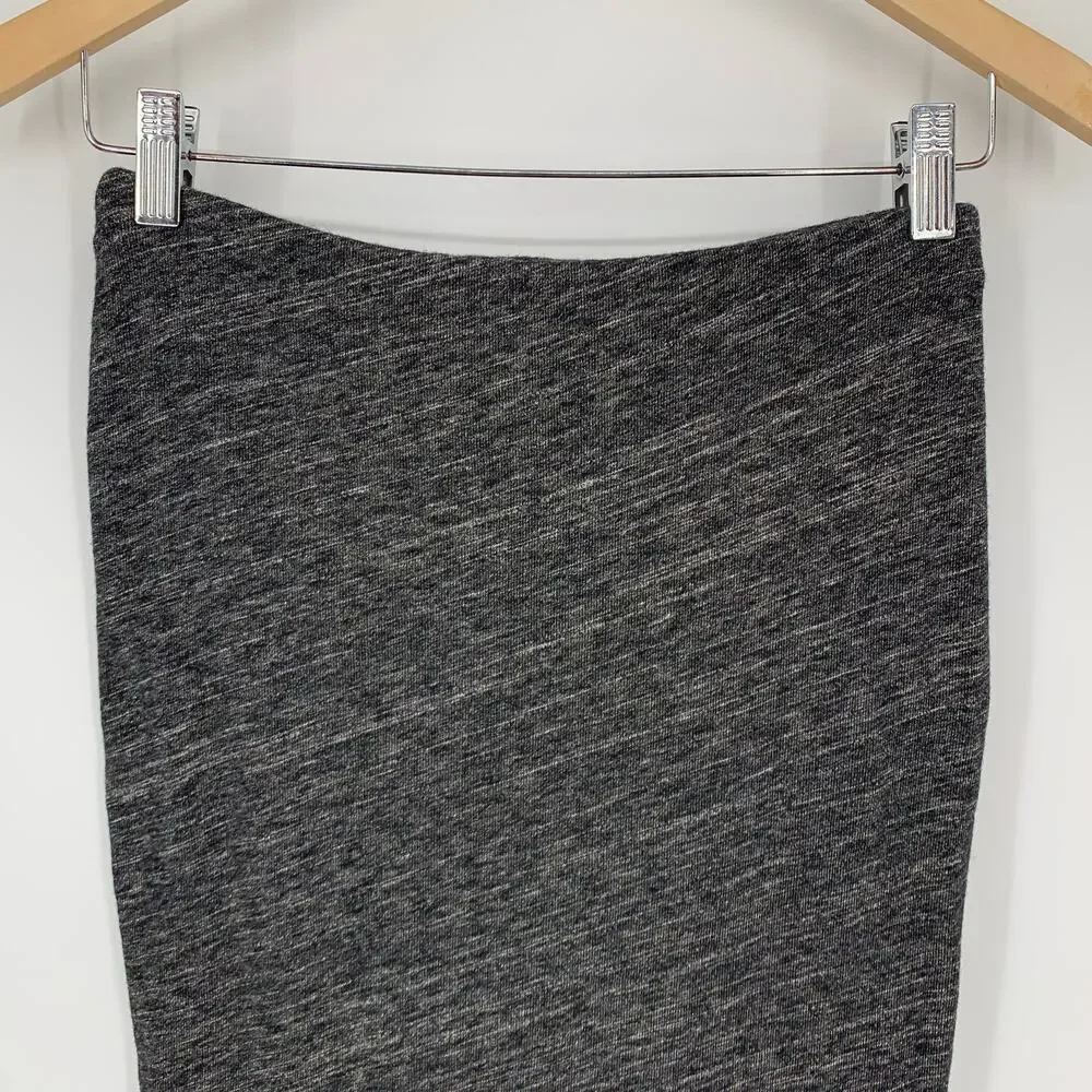 IRO Lousa Skirt Knotted Wrap Wool Blend Pencil Skirt, Heather Gray